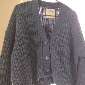 Hollister navy blue cardigan